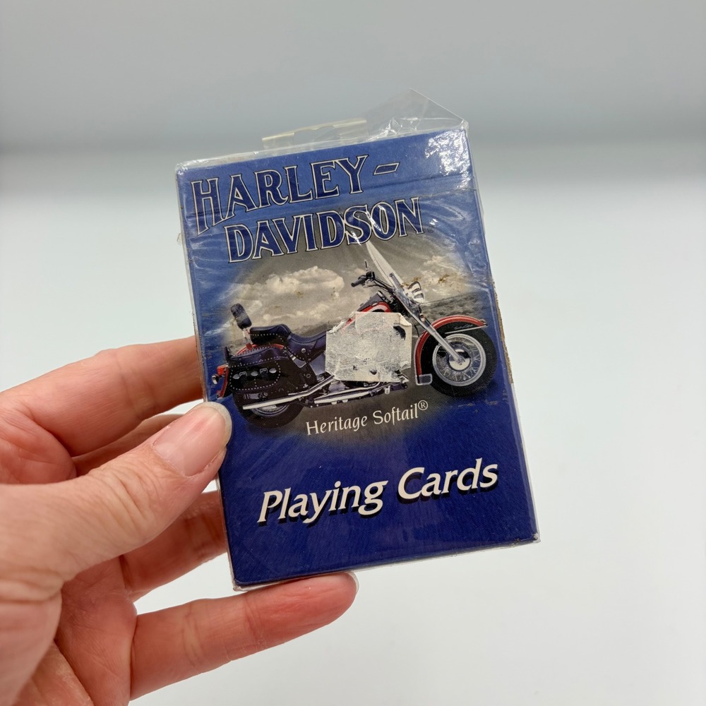 Harley-Davidson Heritage Softail Playing Cards 2001 Sealed New 648-R Blue Deck